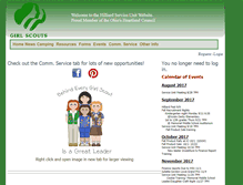 Tablet Screenshot of hilliardgirlscouts.org